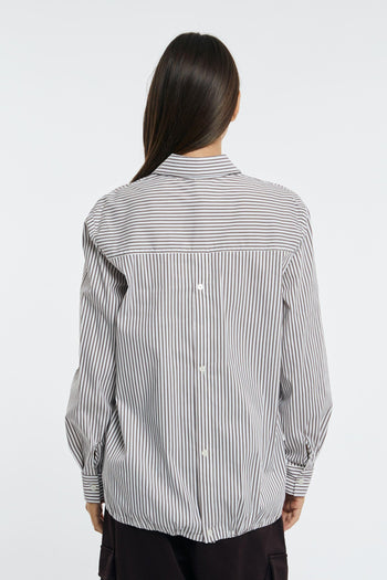 Camicia rigata con coulisse - 8