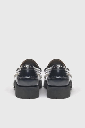 Mocassino Dan Lug Studs Pelle Nero - 4