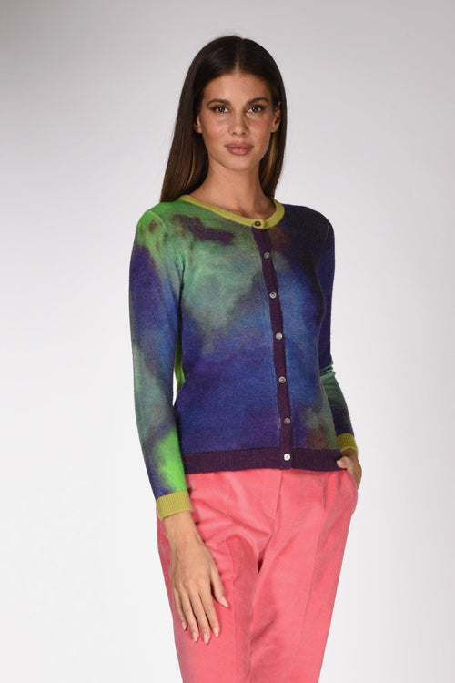 Maglia Stampata Viola/verde Donna