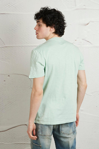 T-shirt Girocollo Cotone Colore Verde Menta - 10