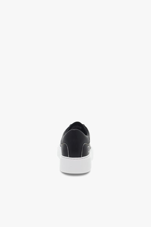 Sneakers SFERA CALF in pelle nero e argento - 2