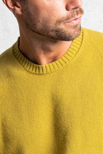 Maglia Scollo A V Giallo Uomo - 3