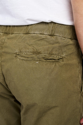 Pantalone Elastico in Vita e Coulisse Colore Verde 6495 - 6