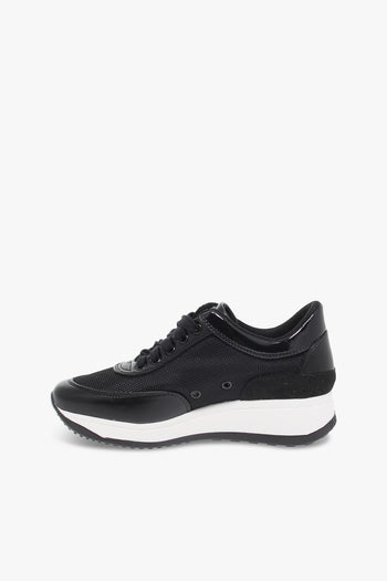 Sneakers AGILE AUDREY in pelle e tessuto nero - 3