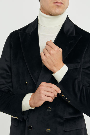 Giacca doppio petto in velluto black - 7