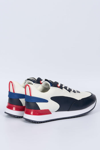 Sneaker Bicolor Bianco/Blu Uomo - 4