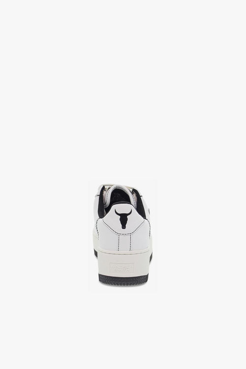 Sneakers REBOUND WHITE BLACK in pelle e pelle bianco e nero - 2