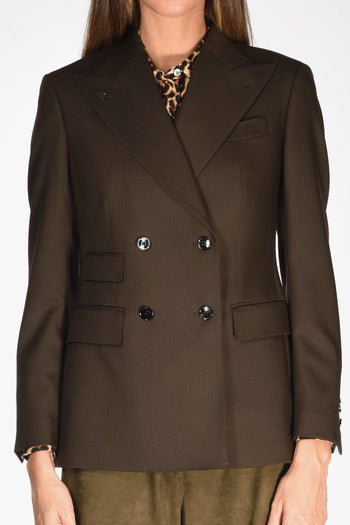 Blazer Doppiopetto Marrone Donna - 3