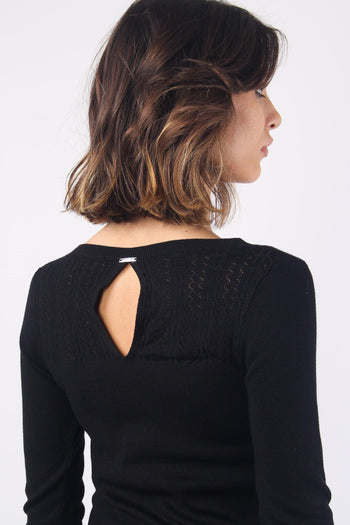 Maglia Canettata Pizzo Nero - 5