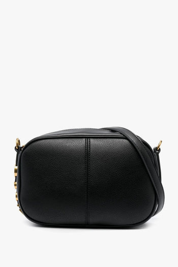 Borsa Nero Donna Placca Logo Dorata - 2