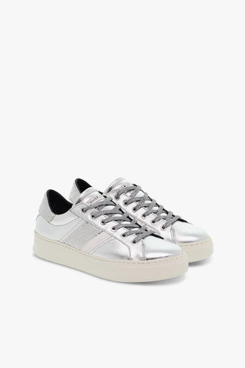 Sneakers LOW TOP CLASSIC in laminato e stampato argento - 5