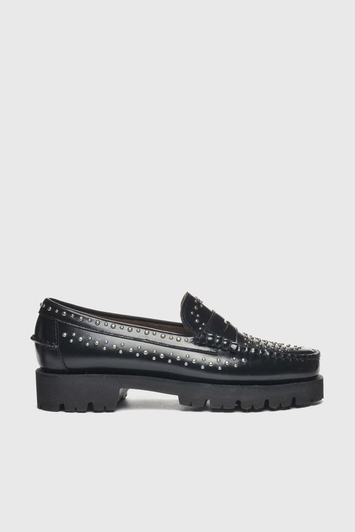 Mocassino Dan Lug Studs Pelle Nero