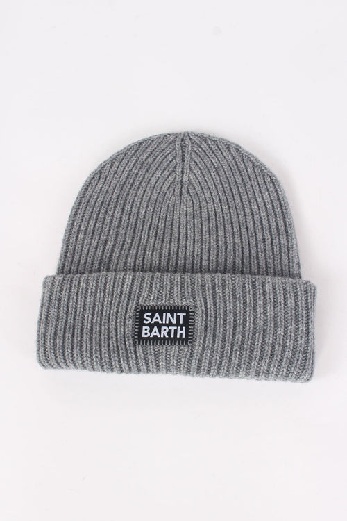 Cuffia Logo Patch Grigio