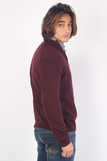 Maglia Mezza Zip Lambswool Aged Wine - 4