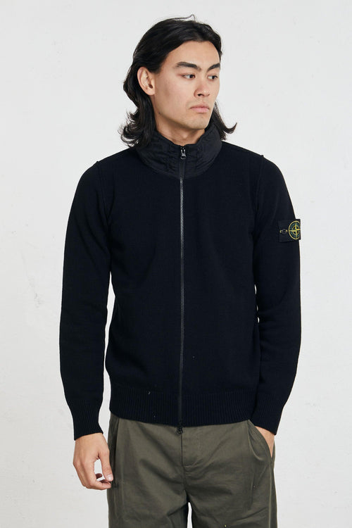 7703 Cardigan con cappuccio a scomparsa