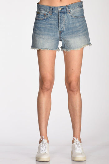 Shorts 5 Pocket Blu Jeans Donna - 3