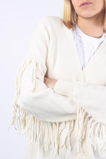 Cardigan Frange Crema - 7