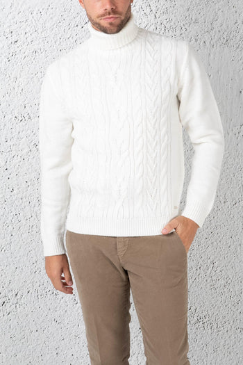 Dolcevita Con Trecce Bianco Uomo - 4
