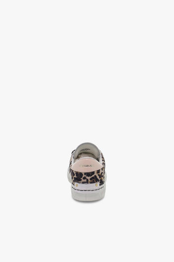Sneakers LOW TOP DISTRESSED in pelle e stampato bianco e leopardato Donna Sneakers - 2