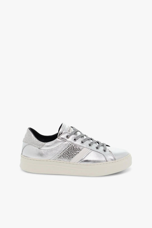 Sneakers LOW TOP CLASSIC in laminato e stampato argento