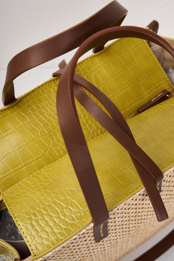 Borsa Felicia medium paglia e cocco - 4