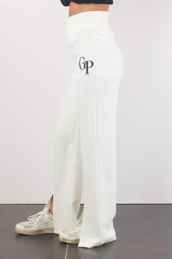 Pantalone Palazzo Spacco Off White - 5