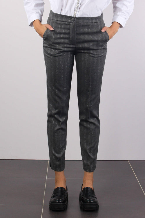 Pantalone New York Lurex Grigio - 2