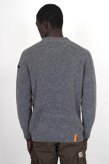 Maglia Bouclè Round Grigio Melange Uomo - 4