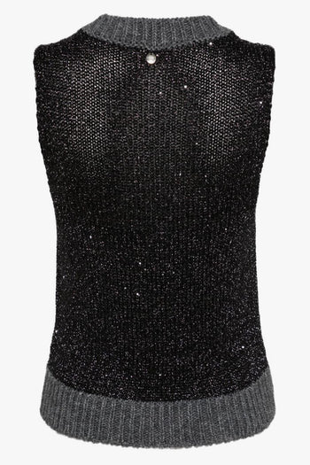 Maglia Grigio Donna a V - 2