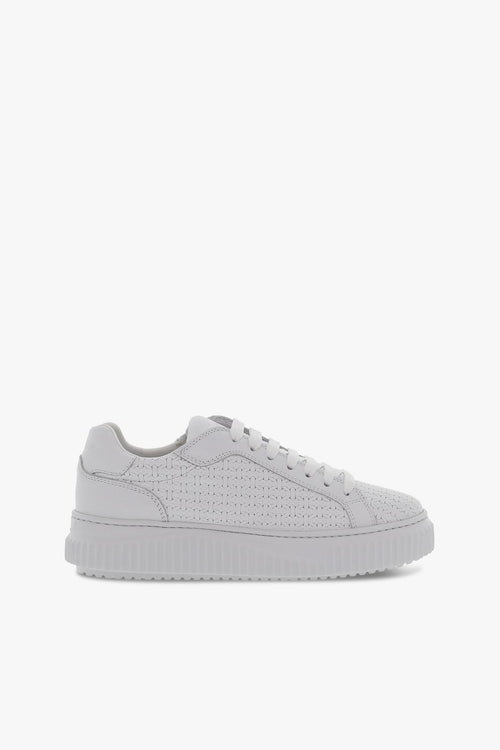 Sneakers LIPARI WOVEN in pelle bianco