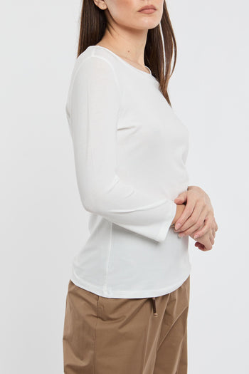 Max Mara T-Shirt 34 in Cotone/Elastan Bianco - 3