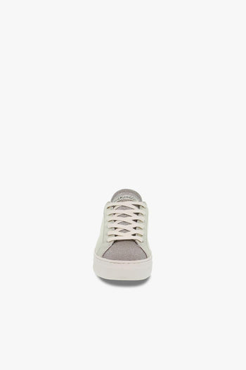 Sneakers SONIK LOW CUT in laminato e glitter platino - 4