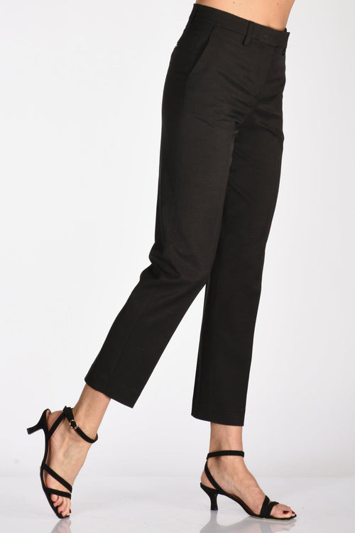 Pantalone Dritto Nero Donna