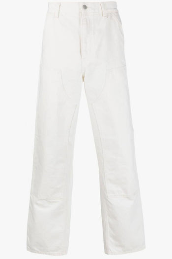 Pantalone Straight Cotone Bianco - 3