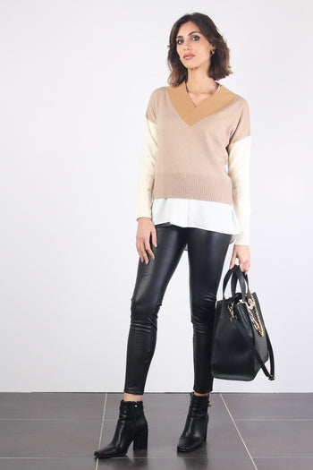 Databile Maglia Sollo V Beige/cammello - 8