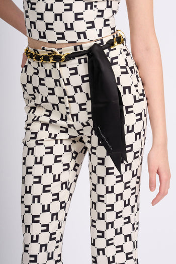Pantalone Trombetta Logo Burro/nero Donna - 8