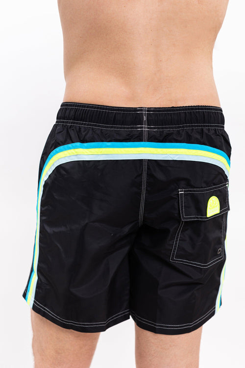 Printed Boardshort Nero Uomo - 2