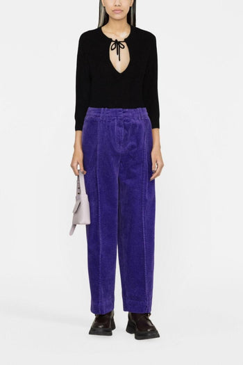 Pantalone Viola Velluto Millerighe - 2
