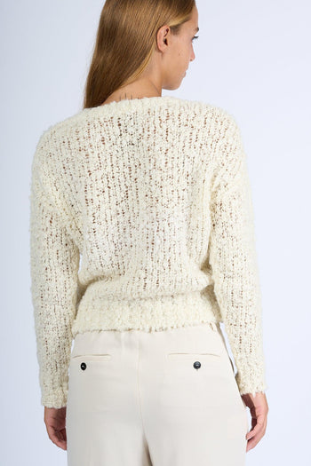 Maglia Boucle' Latte Donna - 5