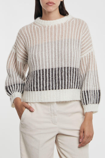 Maglia Tricot Beige Donna - 3
