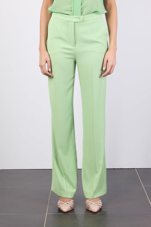 Pantalone Palazzo Fluido Verde