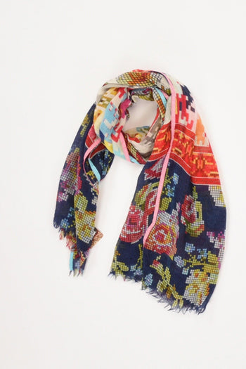 Sciarpa Stampata Multicolor Donna - 2