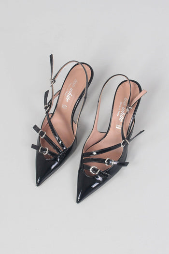 Sandalo Tacco Multifibbia Vern Nero - 5