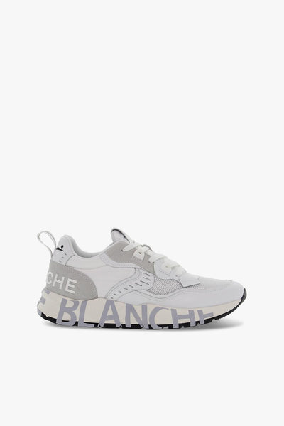 Sneakers CLUB01 0N01 in pelle e nylon bianco e grigio chiaro