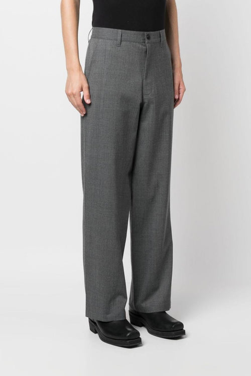 Pantalone Grigio Uomo Sartoriale Gamba Dritta