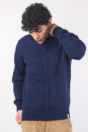 Maglia Treccia Blu - 5