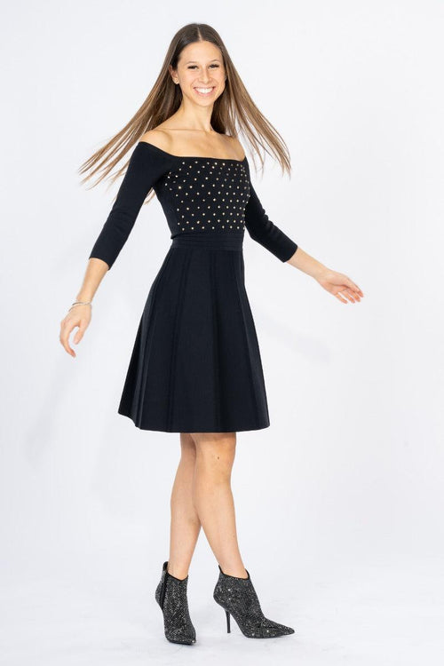 Abito Maglia Nero Donna