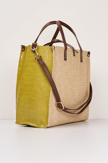 Borsa Felicia medium paglia e cocco - 2