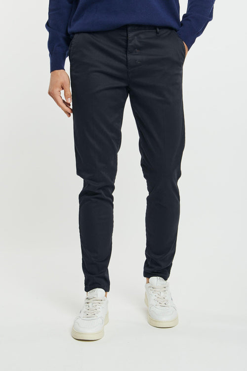 Pantalone chinos slim raso blu 233151-3