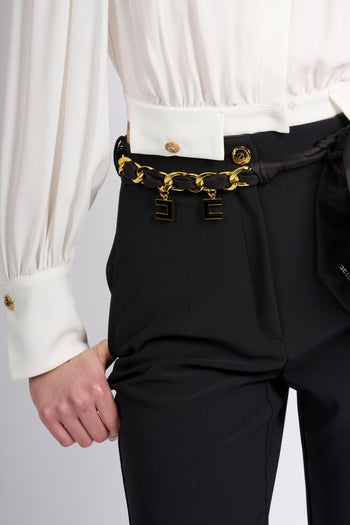 Pantalone Trombetta Nero Donna - 7